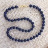Halskæde Lapis Lazuli ædelsten perlekæde Natural Blue Lapis Gemstone Necklace