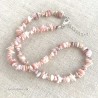 Pink Opal halskæde Natural Pink Opal Gemstone Chips Necklace