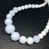 Akvamarin halskæde gradueret 6-14mm Natural Aquamarine Gemstone Necklace