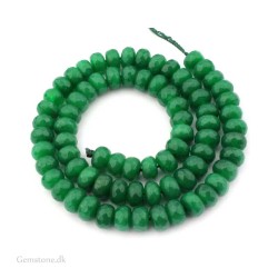 Jade perler sten rondel Faceted Natural Green Nephrite Gemstone Beads