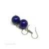 Øreringe Lapis Lazuli ædelsten kugler 12mm rustfrit stål Natural Blue Lapis Gemstone Earrings