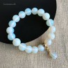 Opal armbånd 10mm hvid Opalit sten perler armbånd til kvinder