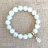 Opal armbånd 10mm hvid Opalit sten perler armbånd til kvinder