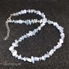 Akvamarin halskæde krystal sten Natural Aquamarine Gemstone Chips Necklace