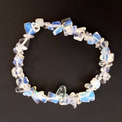 Armbånd Opal White Opalite Gemstone Chips Bracelet