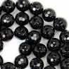 Agat sort facetperler 8mm Black Agate Faceted Beads