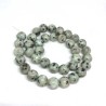 Jaspis perler sten Natural Sesame Kiwi Jasper Gemstone Beads 10mm