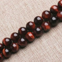 Perler Okseøje ædelsten perler til smykker Natural Red Tiger Eye Gemstone Beads