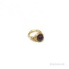 Granat Ring guld belagt wire Natural Garnet håndlavet fingerring