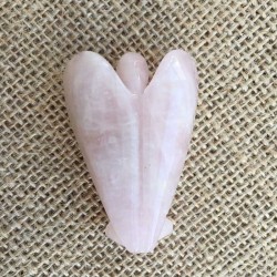 Skytsengel figur Rosakvarts krystal sten Engel Natural Rose Quartz Gemstone Angel
