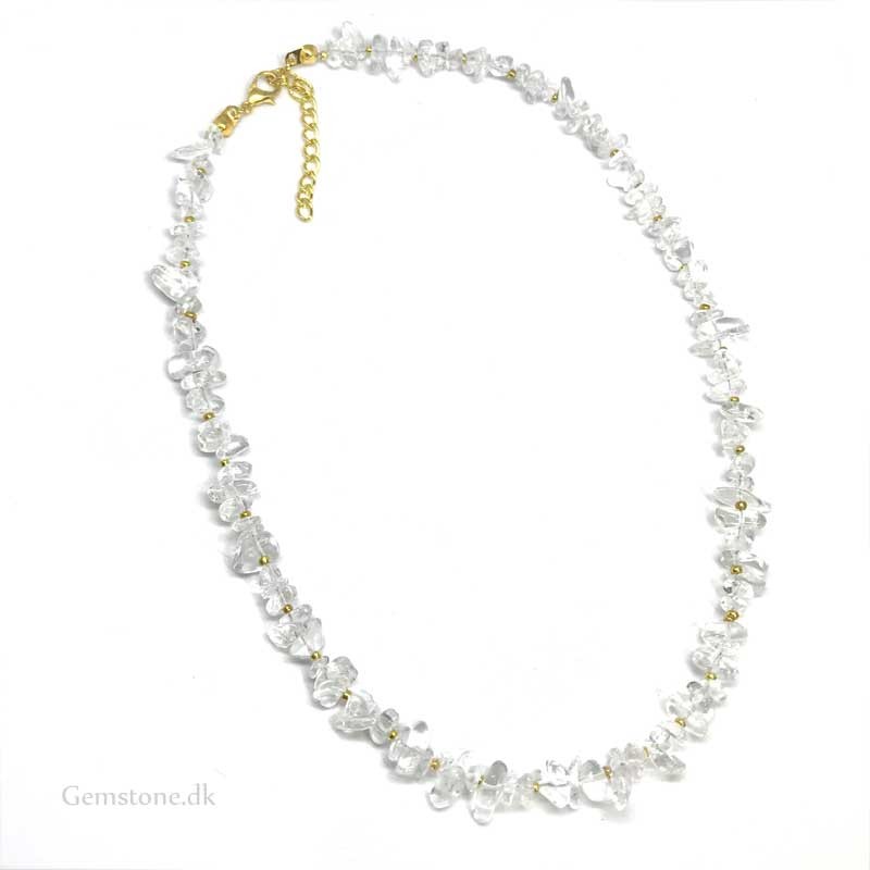 Bjergkrystal halskæde Natural Rock Crystal Chips Gemstone Necklace