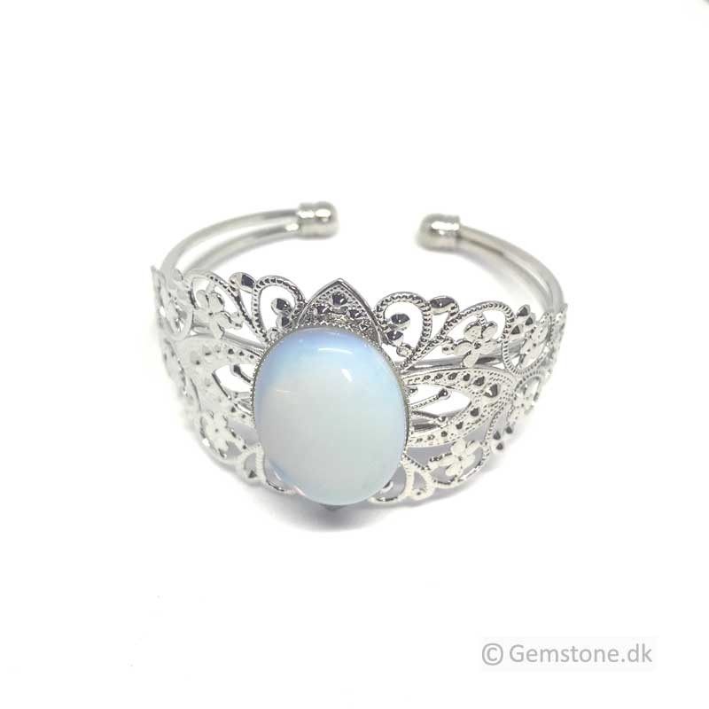 Armbånd Hvid Opal Antik Sølv Vintage Style dame armbånd