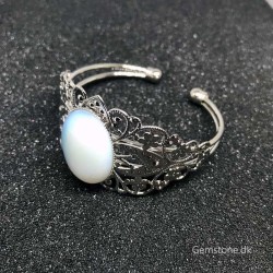Armbånd Hvid Opal Antik Sølv Vintage Style - køb online