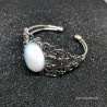 Armbånd Hvid Opal Antik Sølv Vintage Style - køb online