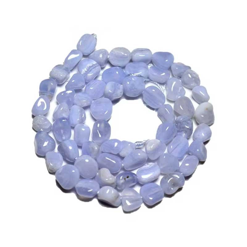 Blondeagat Perler irregulær sten Natural Agate Blue Lace Beads DIY Jewelry