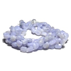 Blondeagat Perler irregulær sten Natural Agate Blue Lace Beads DIY Jewelry