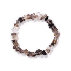 Røgkvarts Armbånd Natural Smoky Quartz Crystal Chips Bracelet