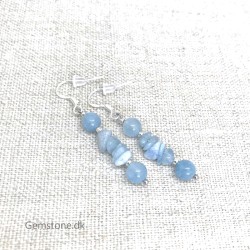 Øreringe Akvamarin sølv belagt Natural Aquamarine Gemstone Earrings