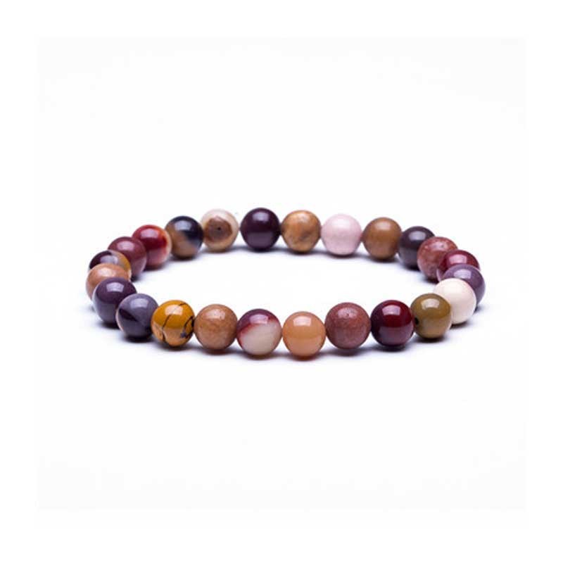 Mookait armbånd sten Natural Mookaite Jasper 8mm Gemstone Bracelet