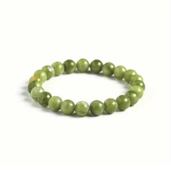 Jade Armbånd naturlig sten Matte Green Jade Bracelet