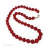 Halskæde Jade Rød stenperlekæde Natural Red Jade Gemstone Necklace