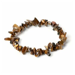 Armbånd Tigerøje Ædelsten Natural Tiger Eye Gemstone Chips Bracelet