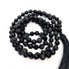 Mala Kæde 108 Perler Sten Agat Onyx Lavasten Bedekæde Bedekrans Mala Beads Yoga Meditation