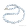 Akvamarin halskæde sten Knotted Design Natural Aquamarine Gemstone Necklace