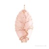 Rosakvarts vedhæng Natural Rose Quartz Tree of Life Wire Wrap Pendant