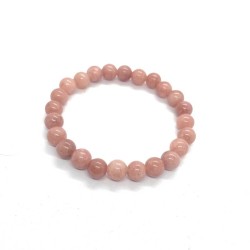Jordbærkvarts Armbånd Håndlavet Elastisk Natural Strawberry Quartz Gemstone Bracelet