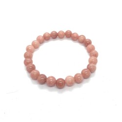 Jordbærkvarts Armbånd Håndlavet Elastisk Natural Strawberry Quartz Gemstone Bracelet