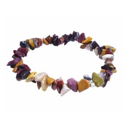 Mookait Armbånd ægte sten Natural Mookaite Gemstone Chips Bracelet