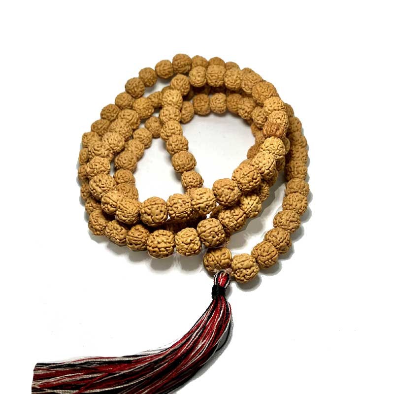 Mala Kæde Rudraksha 108 perler Natural Himalayan Bodhi Seed Mala Beads Mala Kæde Rudraksha 108 perler Natural Himalayan Bodhi Seed Mala Beads