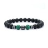 Herrearmbånd sort Onyx Malakit sten armbånd til mænd