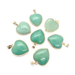 Krystal hjerte Aventurin grøn vedhæng til halskæde Natural Aventurine Gemstone