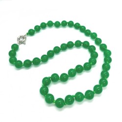 Halskæde Jade Grøn krystal sten Knotted Design Natural Jade