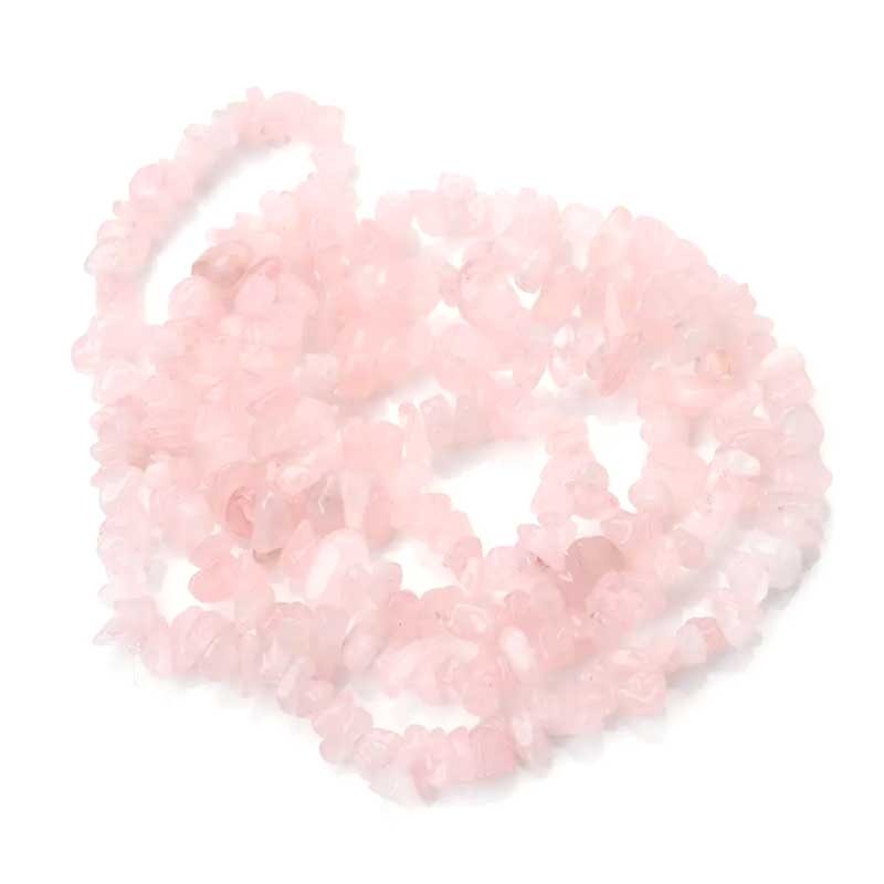 Perler Rosakvarts krystal sten Natural Rose Quartz Gemstone Chips lav selv smykker Perler Rosakvarts krystal sten Natural Rose Quartz Gemstone Chips lav selv smykker