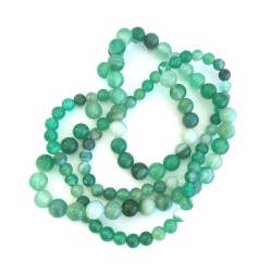 Perler Agate Green Stripe ste perler lav selv smykker | Gemstone