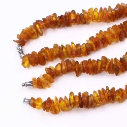 Rav halskæde ægte dansk Rav kæde Unpolished Natural Amber Necklace
