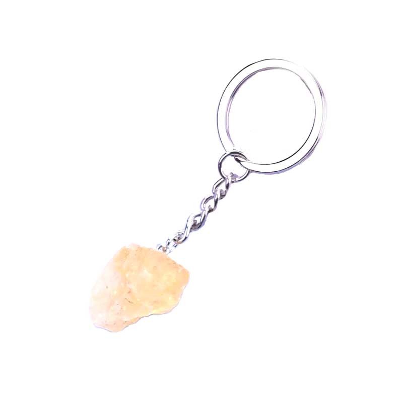 Nøglering Citrin Natural Raw Citrine Crystal Keyring Nøglering Citrin Natural Raw Citrine Crystal Keyring