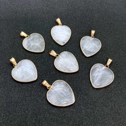 Bjergkrystal hjerte vedhæng til halskæde Natural Crystal Quartz Heart Pendant