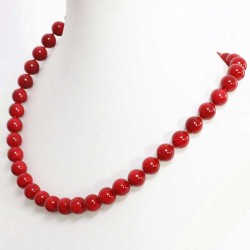 Koral halskæde med knuder Natural Red Coral Gemstone Necklace