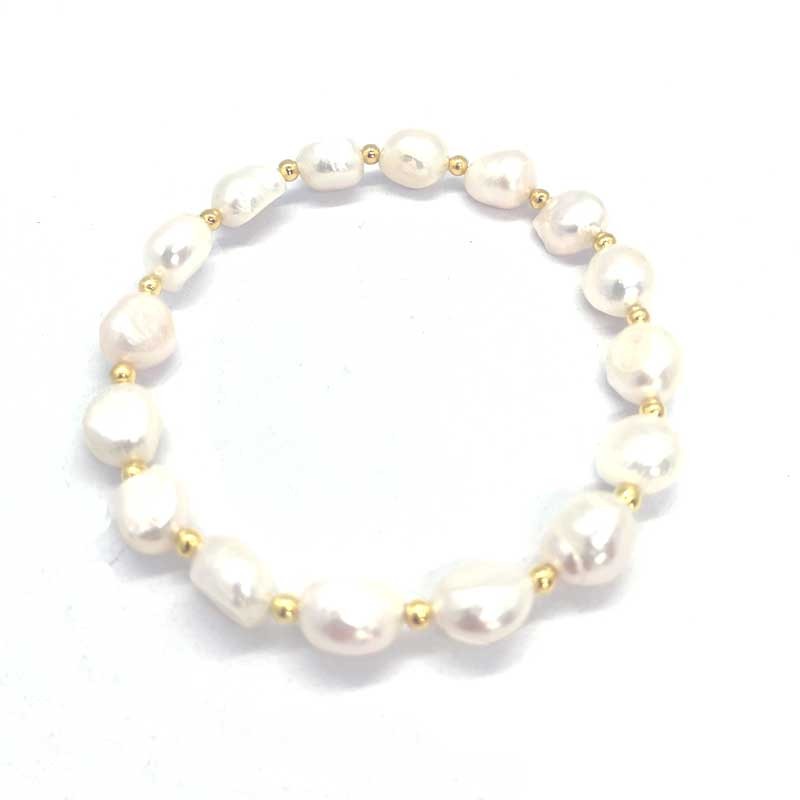 Perlearmbånd ægte ferskvandsperler armbånd Natural White Pearl Bracelet Perlearmbånd ægte ferskvandsperler armbånd Natural White Pearl Bracelet
