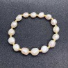 Perlearmbånd ægte hvide ferskvandsperler armbånd Natural White Pearl Bracelet