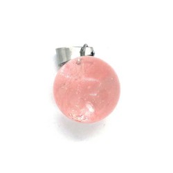 Halskæde Vedhæng Cherry Quartz krystalsten kugle vedhæng til halskæde
