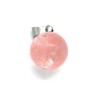 Halskæde Vedhæng Cherry Quartz krystalsten kugle vedhæng til halskæde