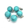 Halskæde Vedhæng Turkis Ædelsten Kugle Natural Turquoise Gemstone Ball