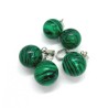 Halskæde Vedhæng Malakit Ædelsten Kugle Natural Malachite Gemstone Ball