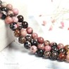 Perler Rhodonit sten Natural Black Line Rhodonite Gemstone Beads