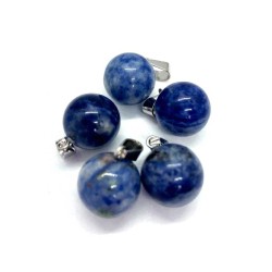 Halskæde Vedhæng Sodalit Ædelsten Kugle Natural Blue Sodalite Gemstone Ball
